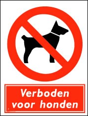 Verboden voor honden