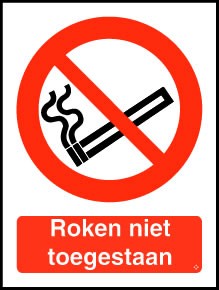 Roken niet toegestaan
