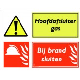 Hoofdafsluiter gas / Bij brand sluiten