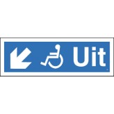 Uitgang voor rolstoel schuin links 